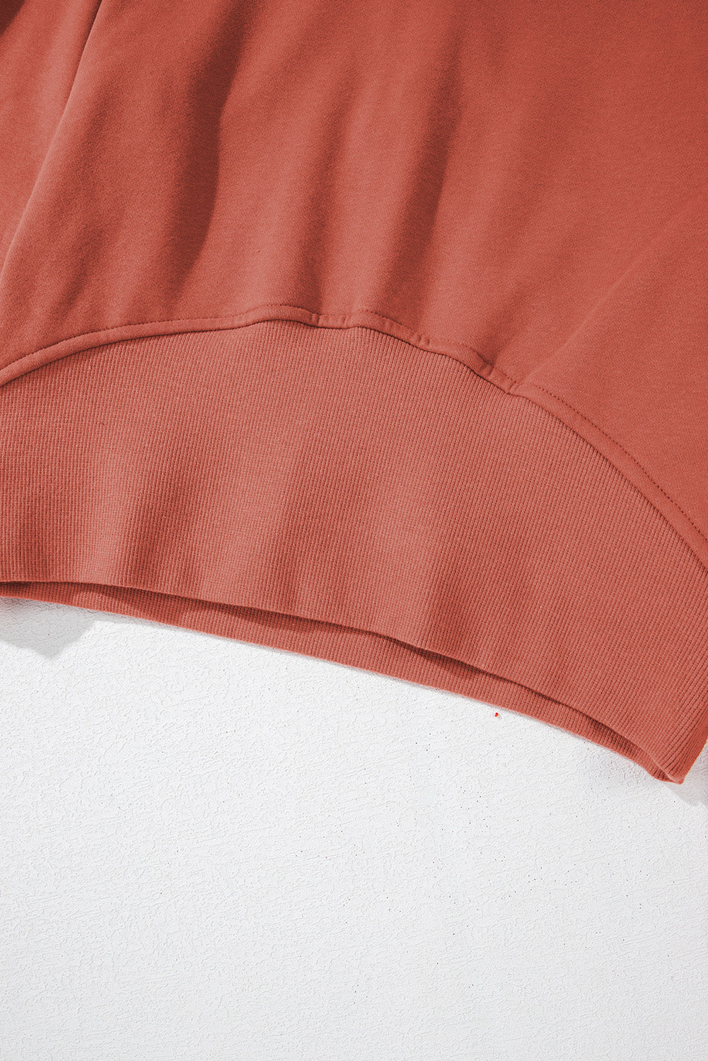 Brown Fleece Lined Zip Up Stand Collar Thumbhole Sleeve Sweatshirt