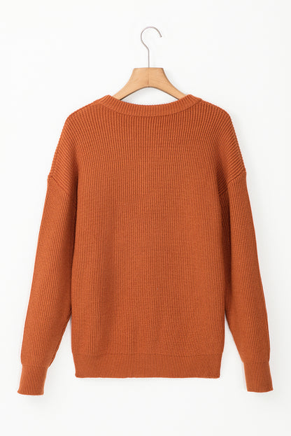 White Hello Pumpkin Graphic Sweater