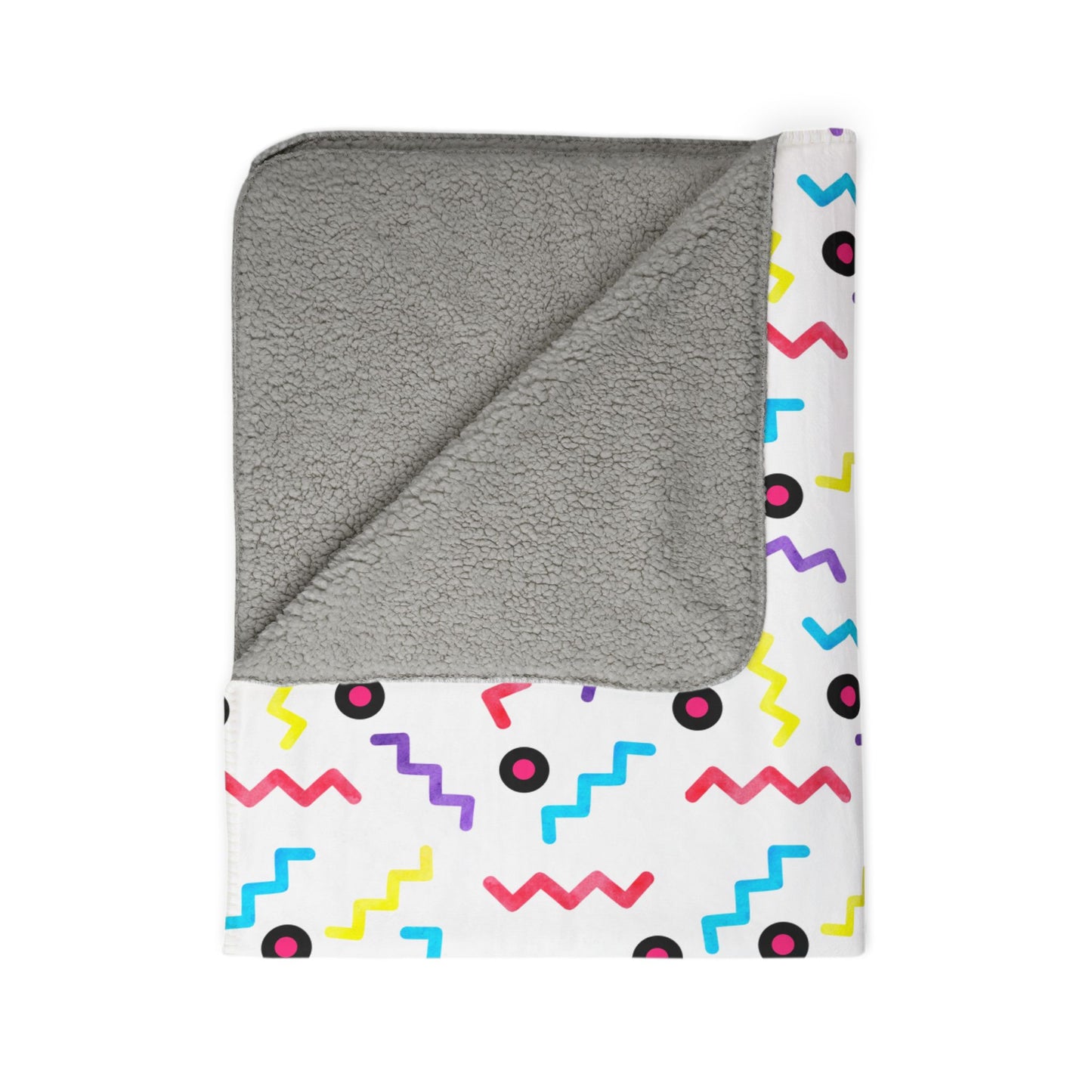 90s Style Fleece Sherpa Blanket