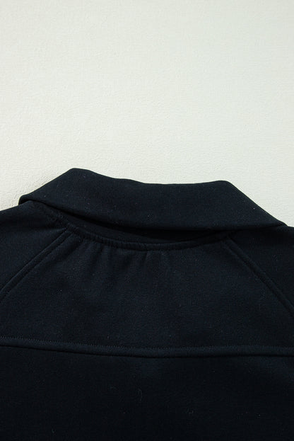 Valerian Quarter Zip Stand Neck Kangaroo Pocket Sweatshirt