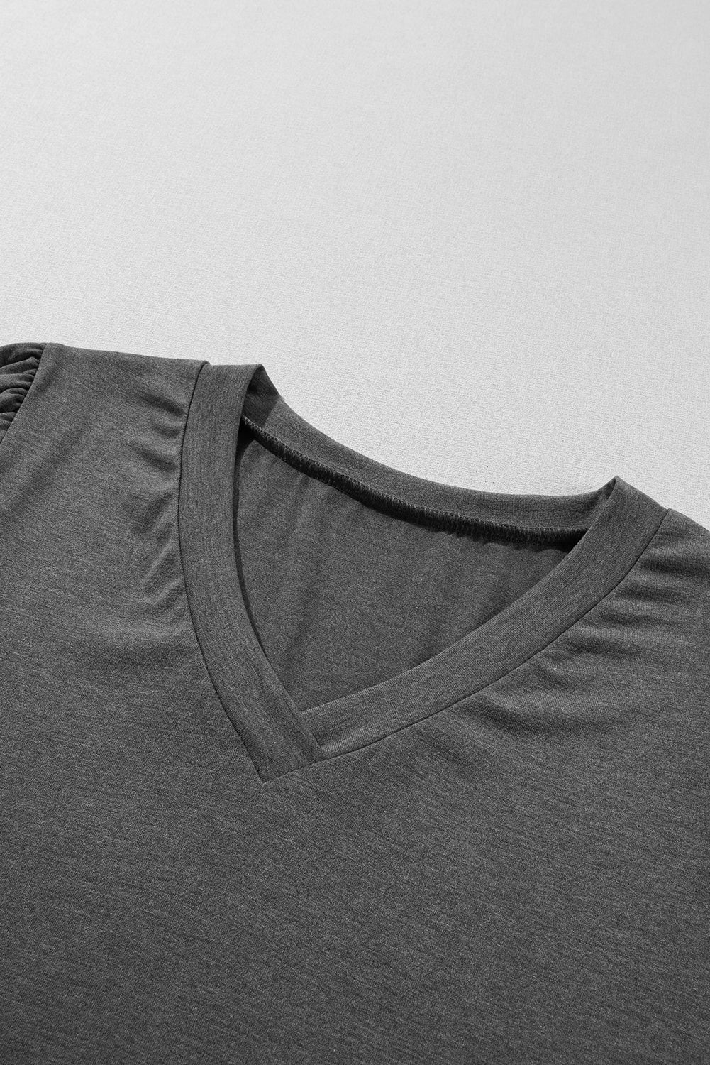 Petal Sleeve V Neck T Shirt