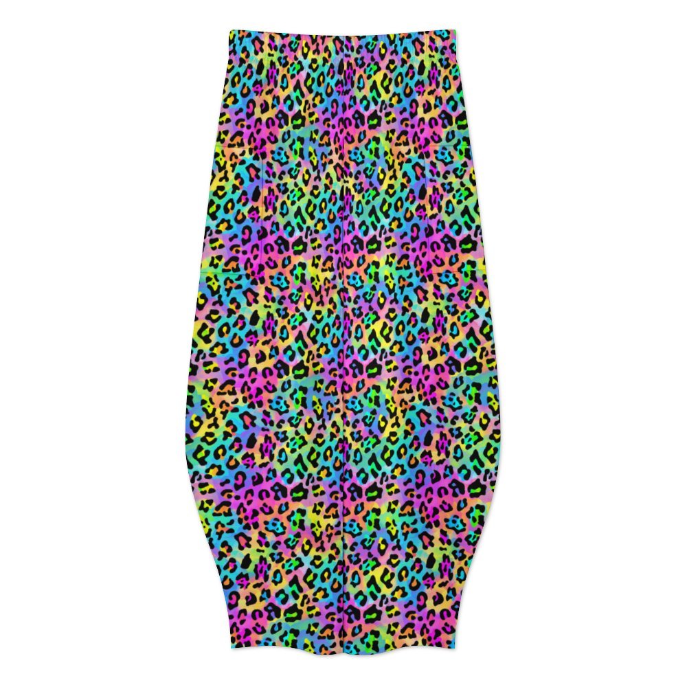 Rainbow Leopard Harem Pants Wide leg pants