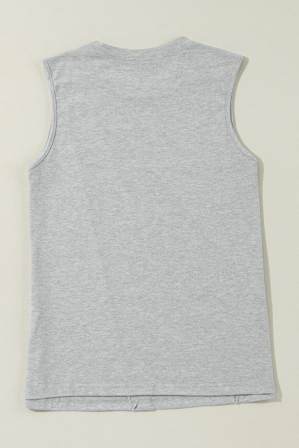 White Crew Neck Pleated Tank Top