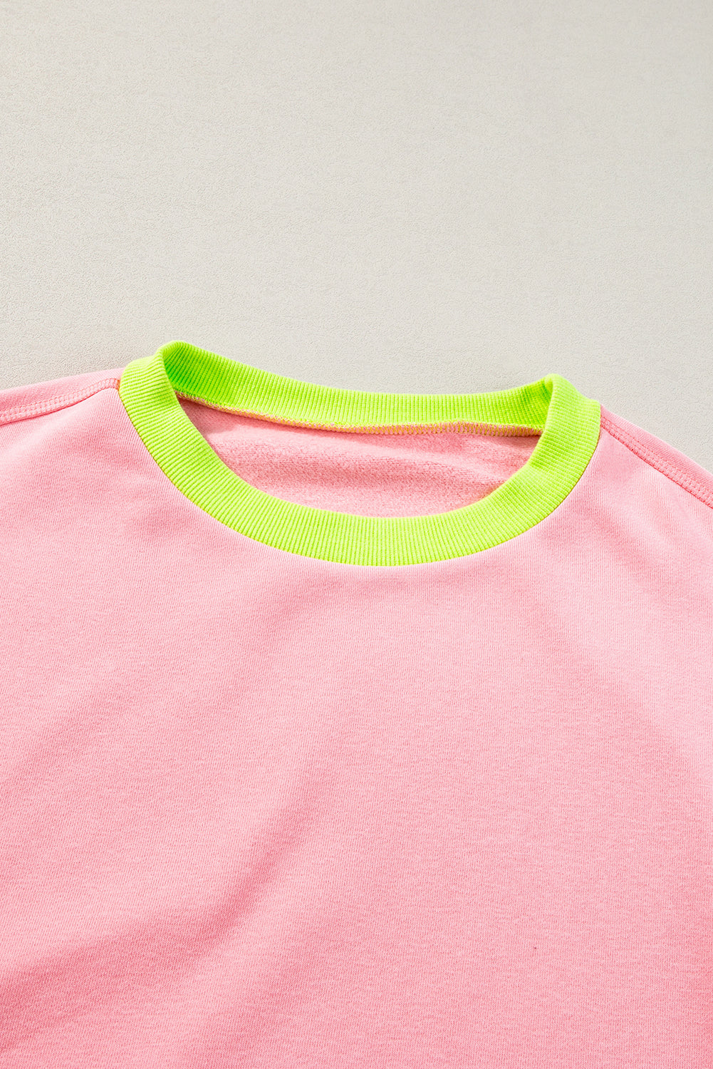 Blue Colorblock Bubble Sleeve Sweatshirt