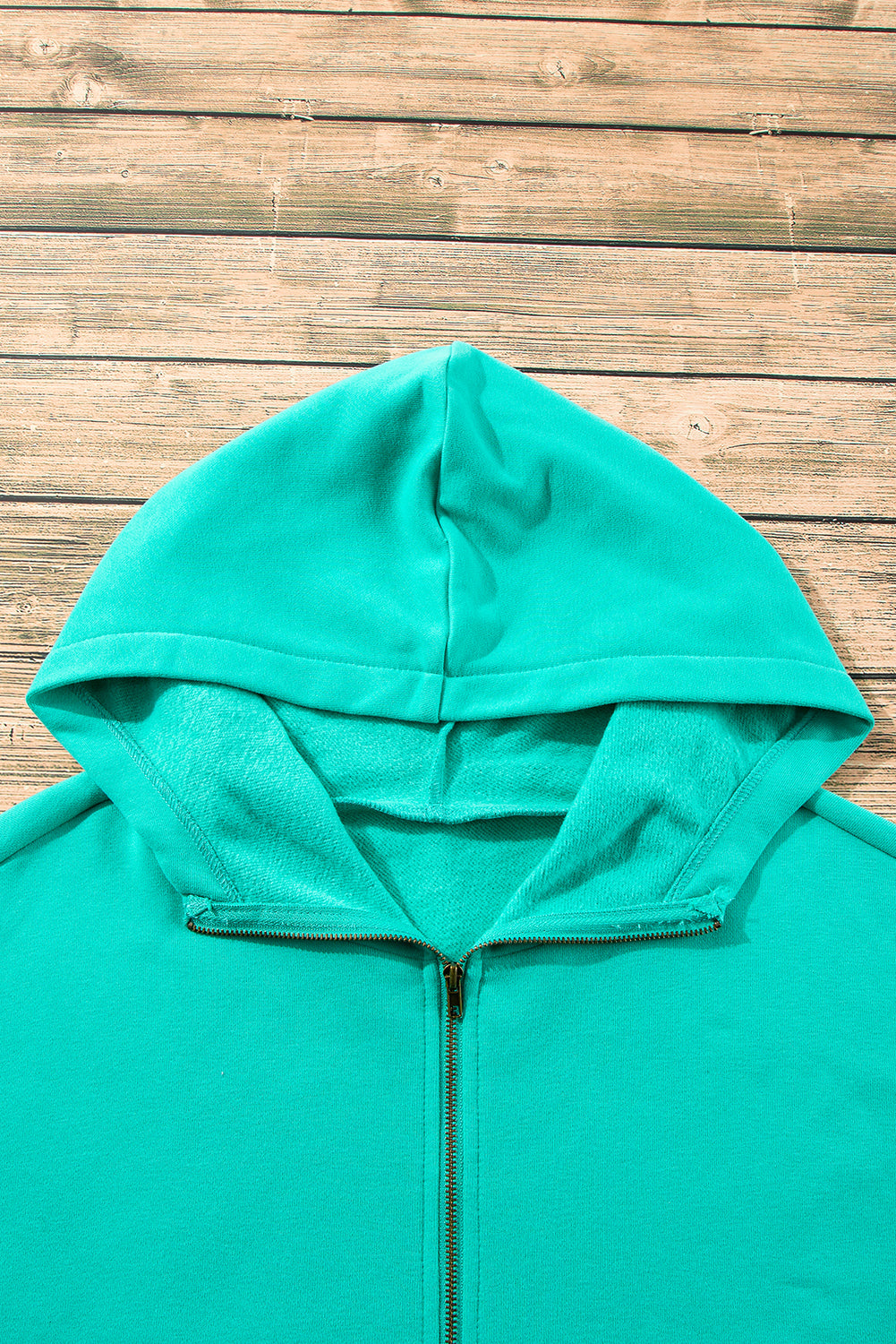 Light Grey Fleece Lined Half Zipper Kangaroo Pockets Loose Hoodie