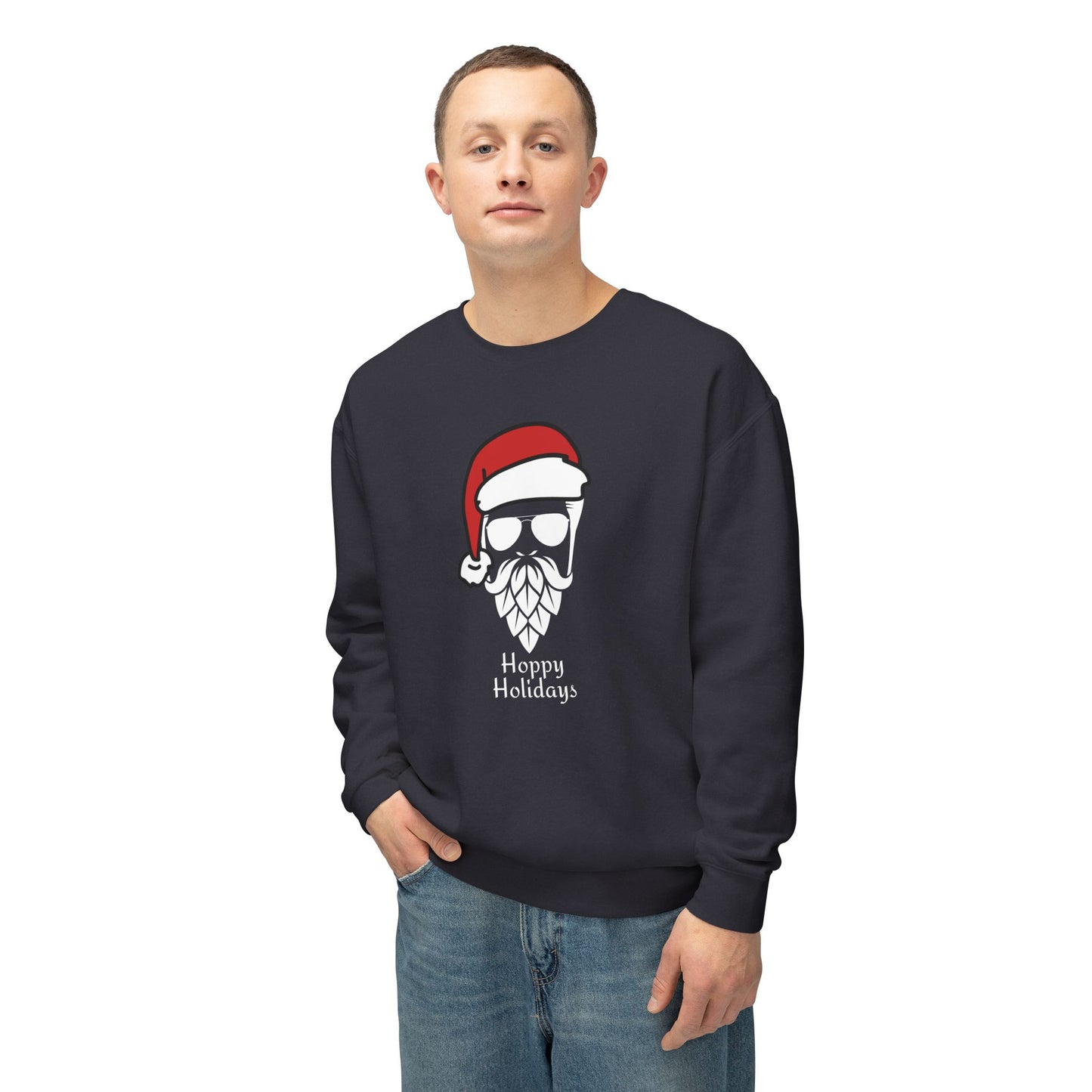 Hoppy Holidays Sweatshirt - Unisex Christmas Sweatshirt in Holiday Fashion