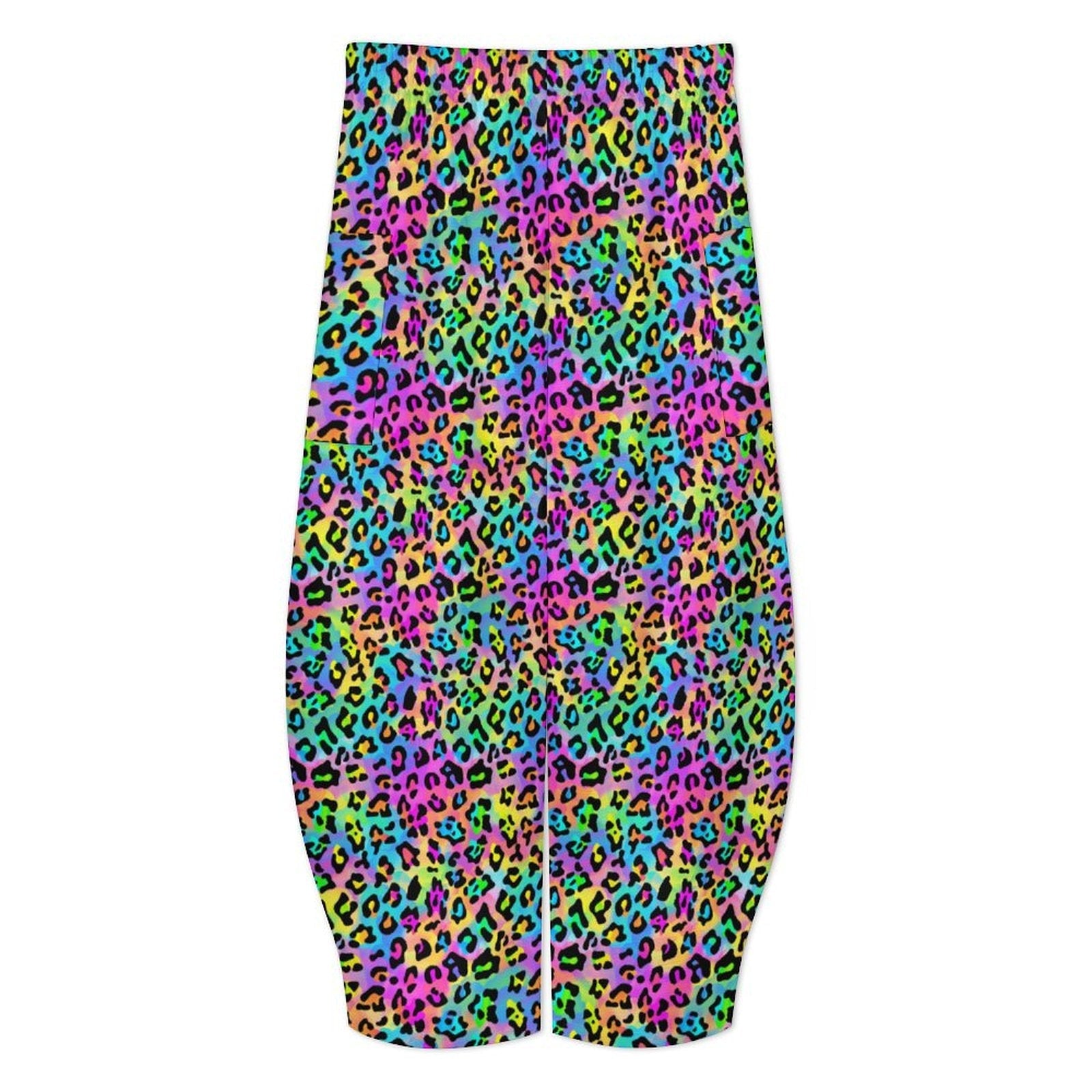 Rainbow Leopard Harem Pants Wide leg pants