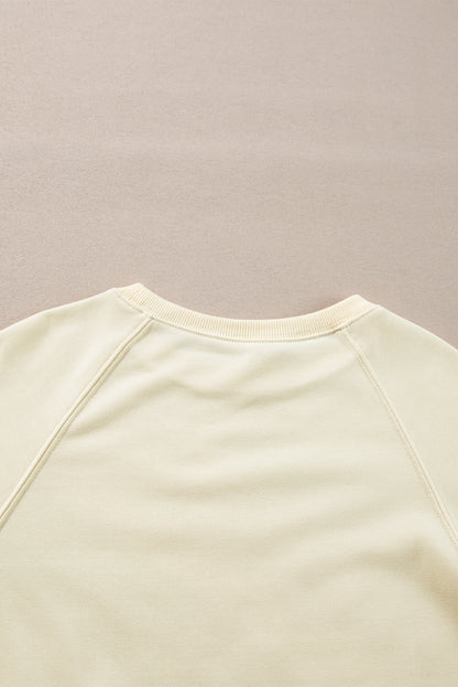 Beau Blue Rainbow Colorblock Striped Pullover Sweatshirt
