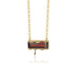 Women's 925 Sterling Silver Lava Square Necklace