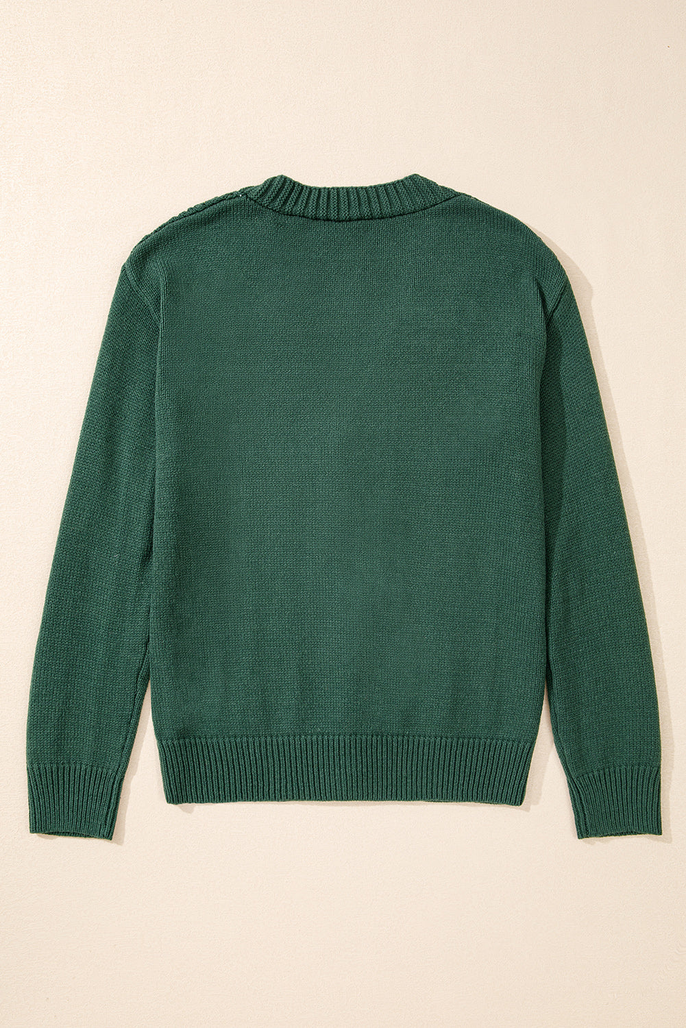 Beige Open Knit Drop Shoulder Sweater Cardigan