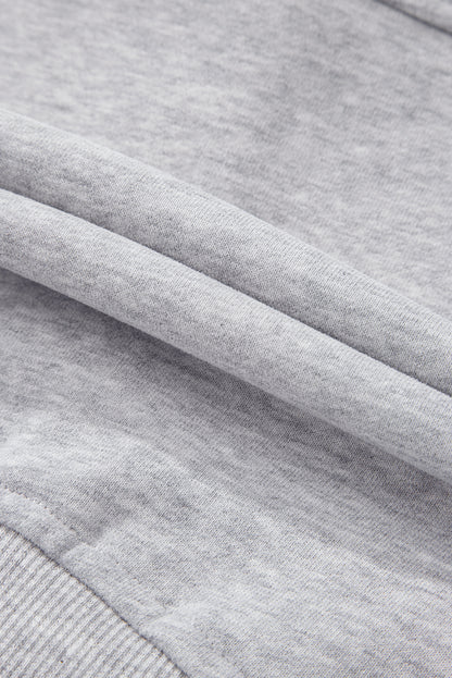 Valerian Quarter Zip Stand Neck Kangaroo Pocket Sweatshirt