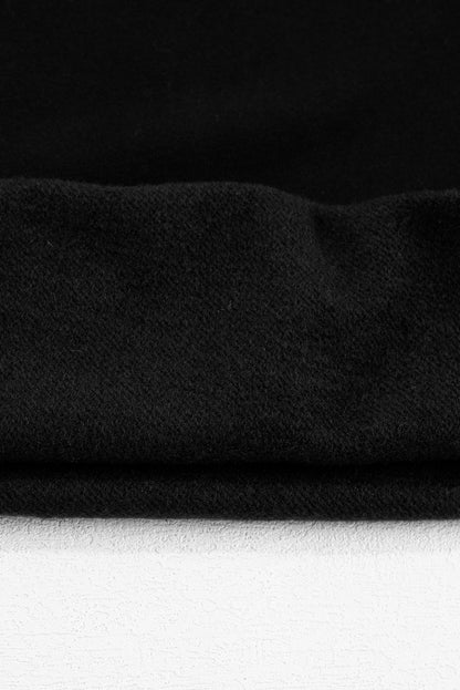 Russet Orange Solid Fleece Lined Drop Shoulder Terry Sweatshirt