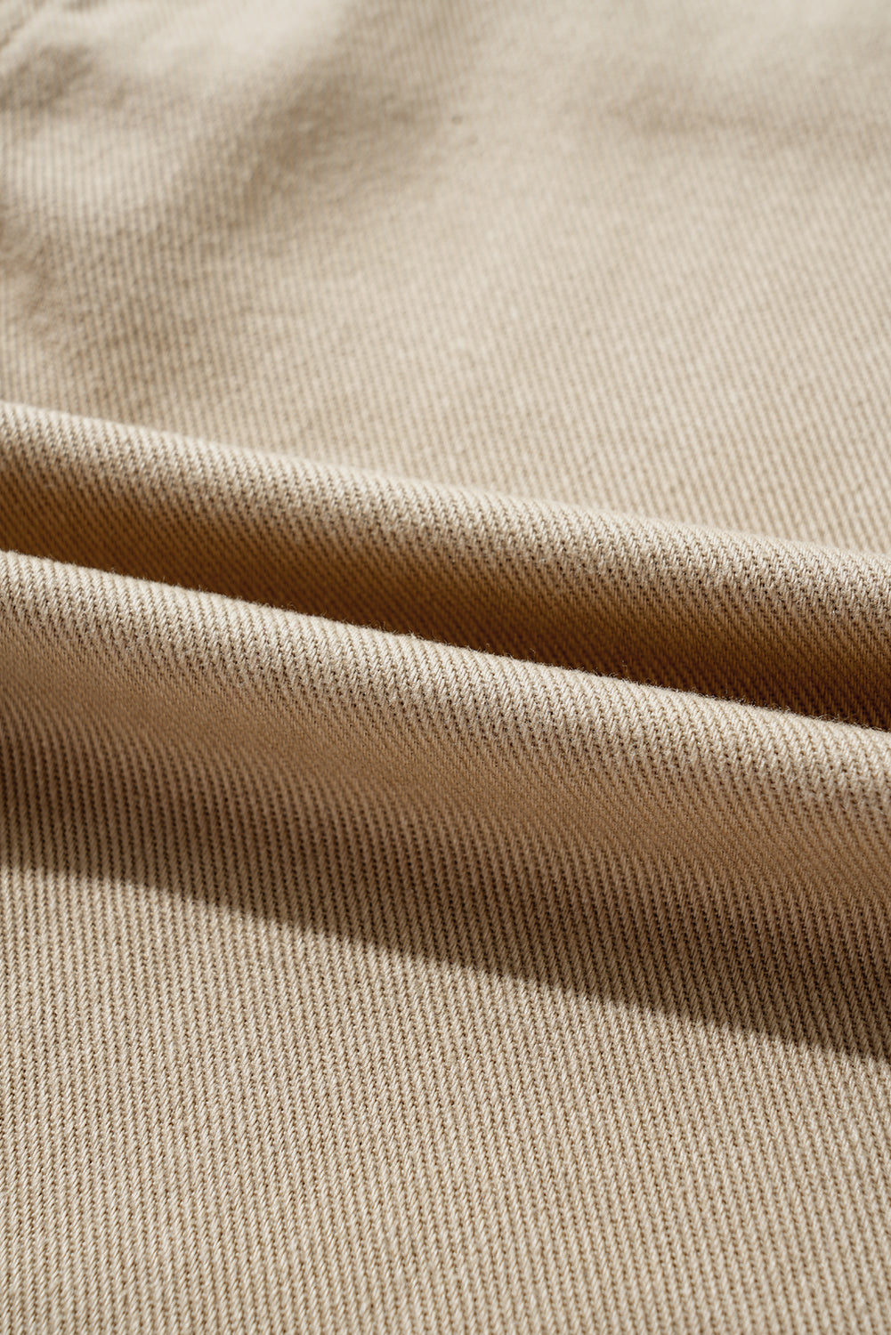 Bonbon Pearl Beaded Raw Hem Button Up Denim Jacket