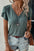 Petal Sleeve V Neck T Shirt